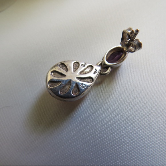 Beautiful set of Rose Quartz and Amethyst pendant and earrings - Picture 3 of 3